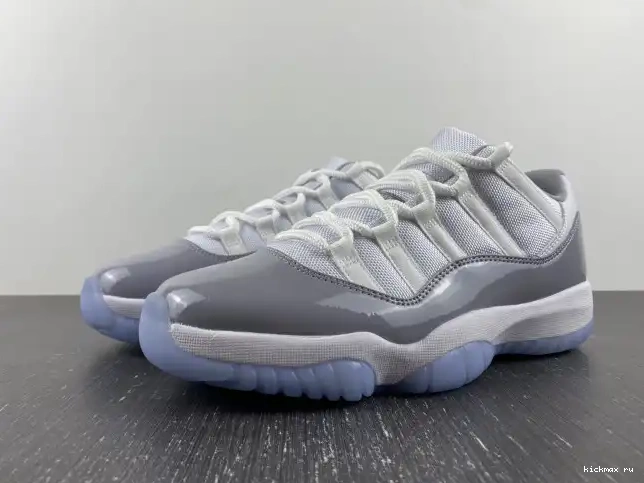 Rep Kickmax Cement AV2187-140 11 Low Jordan Air Grey 0404